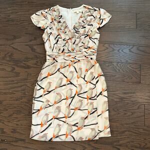 Anthropologie Erin Featherston SONGBIRD Chiffon Dress Size 2